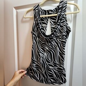 Tempted Hearts Dressy Top Animal Print XS
